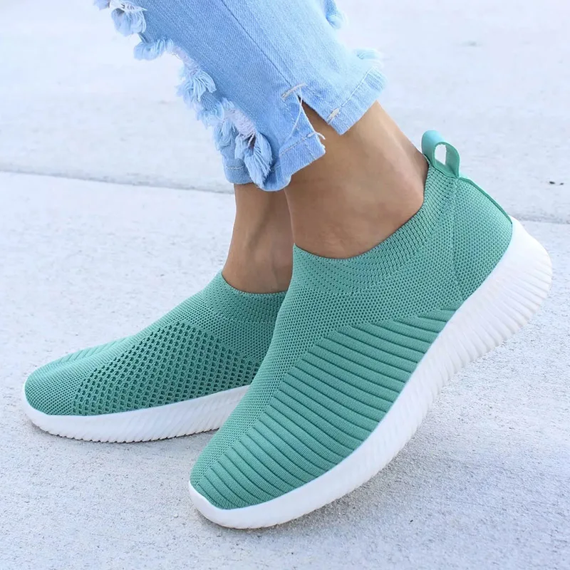 Breathable Women Shoes Spring Summer Slip On Flat Female Shoes Plus Size Loafers Flats Dropshipping