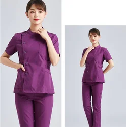 Suit long-sleeved female care uniform summer short-sleeved guide doctor oral dental work clothes