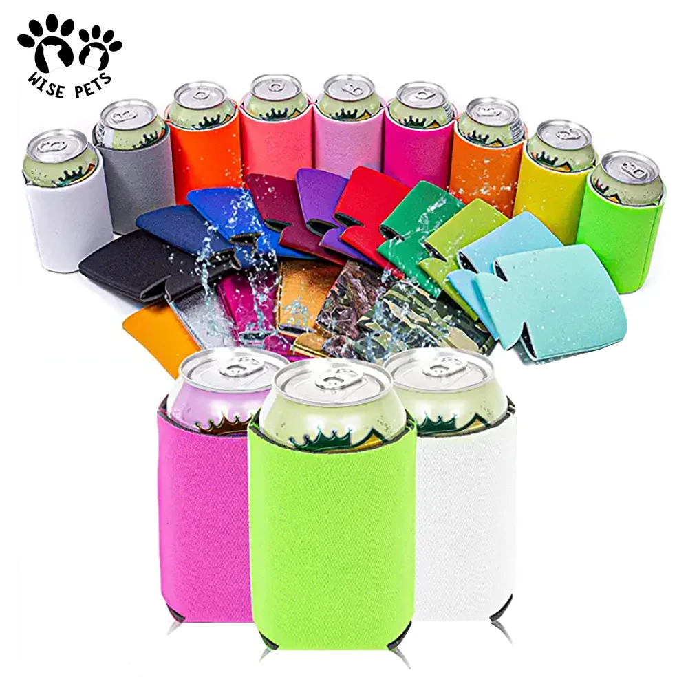 Universal Neoprene Insulated Stubby Holder Event Wedding Party Washable Slap Wrap Slim Beer Cover Sleeve Can Coolers for 12 16oz