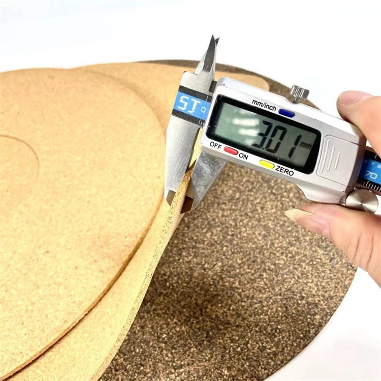 Phono vinyl record rubber & cork slipmats turntable dj slip mat with PE bag and paper box packing