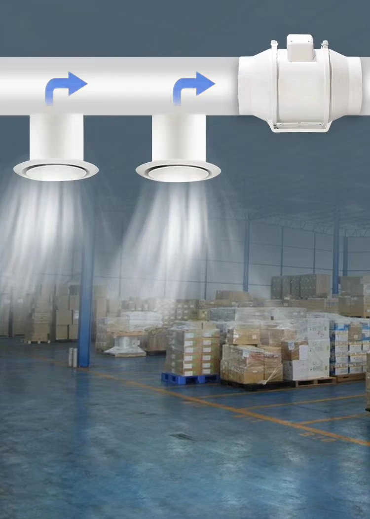 Angega VF-BF4/5/6/8/10/12. inch Exhaust fan Ceiling pipe fan Duct Ventilation In-line fan Axial Blower