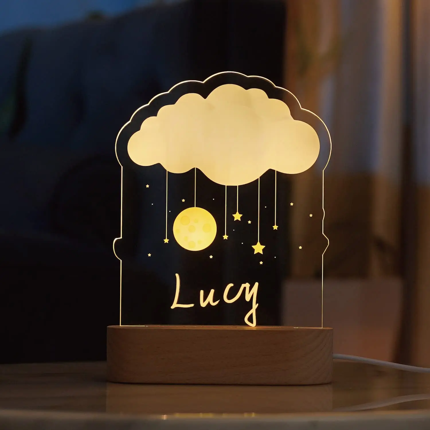 Cute Night Lights Best Gifts for Kids, DIY Elephant Cute Night Lights, Creative Kids Bedroom Bedside Lamp Decor Gifts