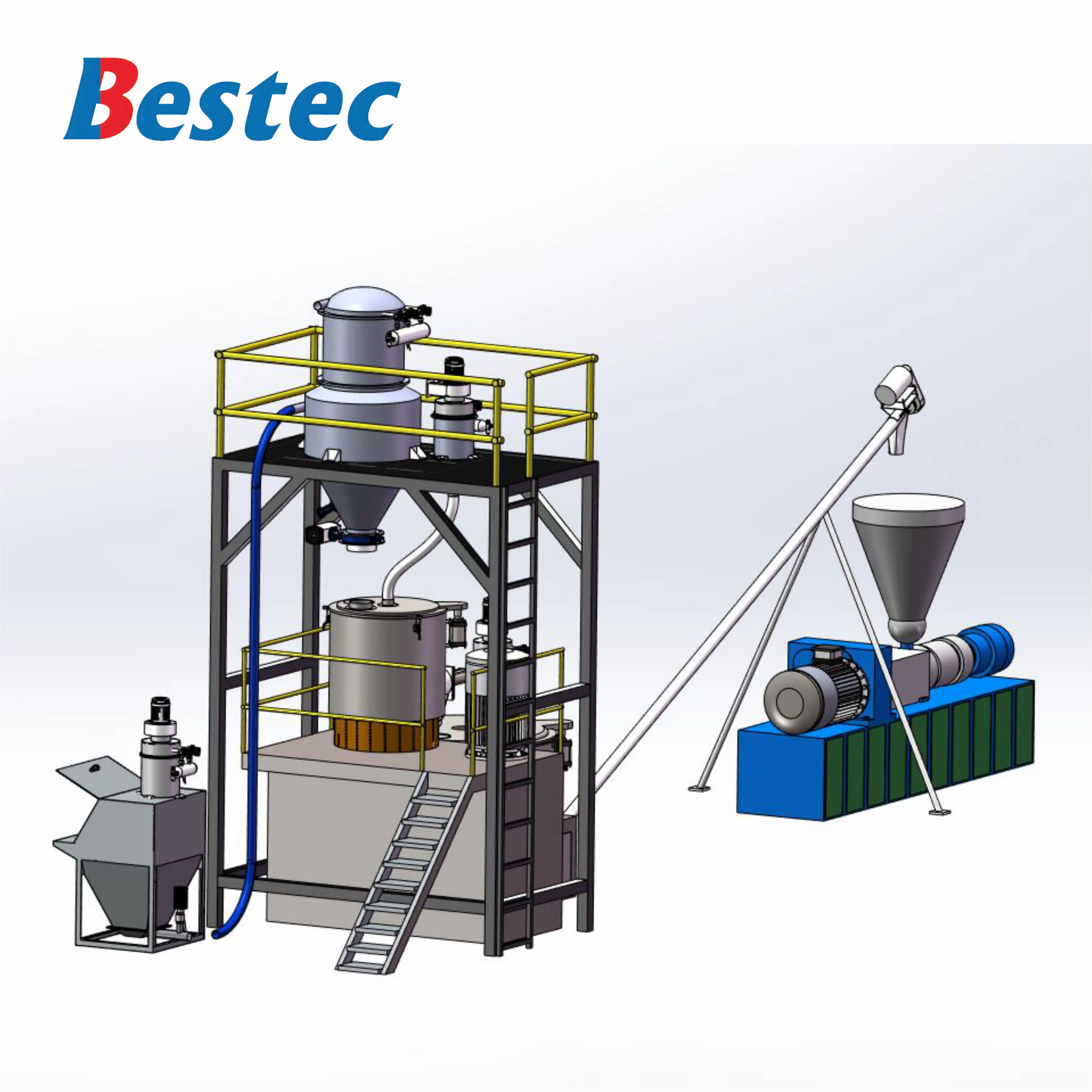 CE Standard Pvc Powder Mixing System Industrial Pvc Plastic Hot And Cold Mixer Machine