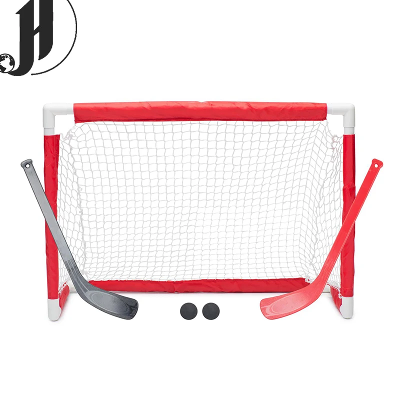 HJ Kids Hockey Goal Net hockey net Set with Shooting Target Hockey Goal