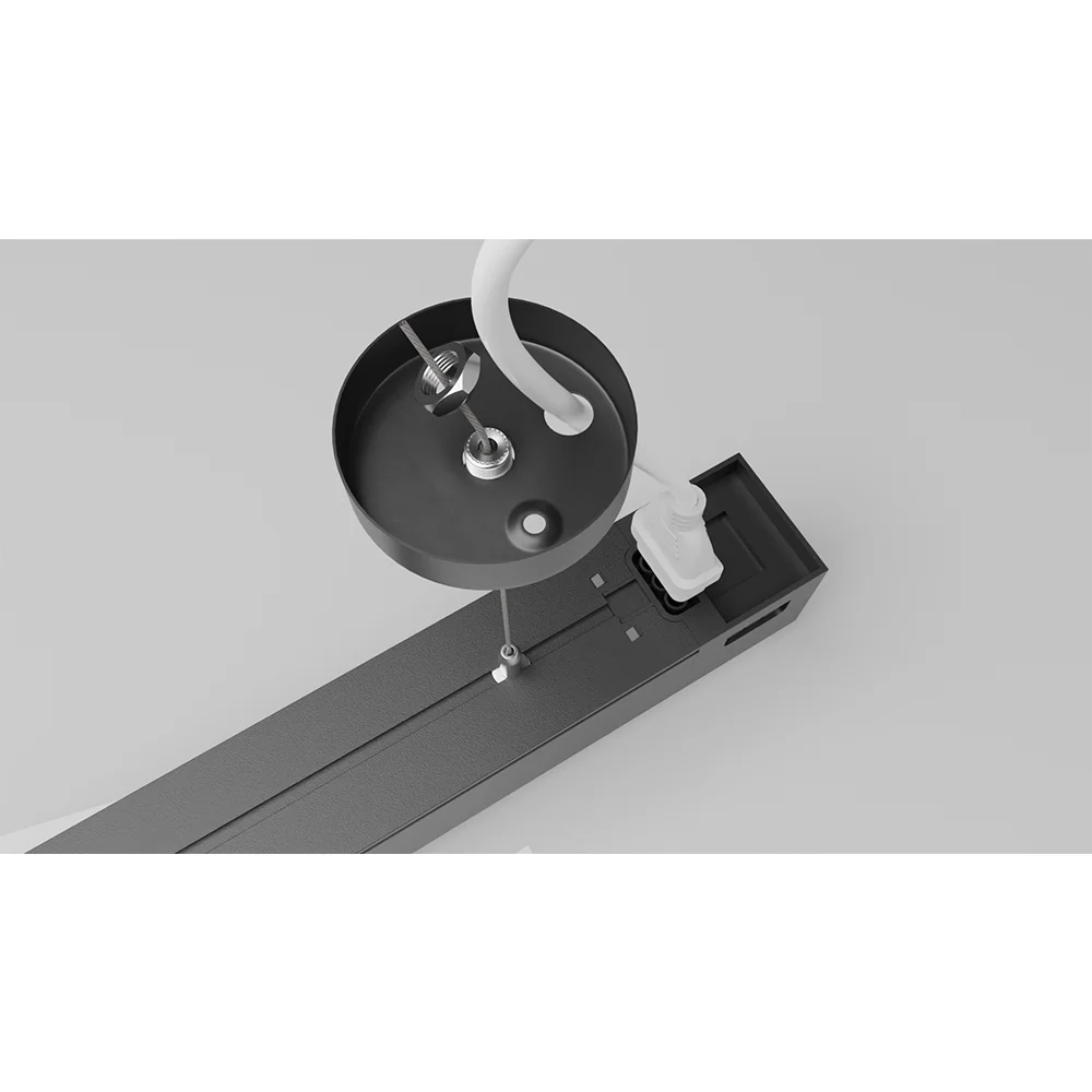 170-265V LED Linkable  Office Linear Light up to 1000W in series easy installation without screw 180 degree rotatable