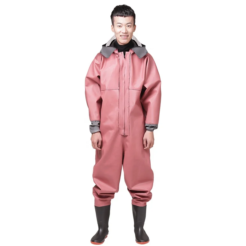 Весь корпус водонепроницаемый ПВХ цельный комбинезон с сапогами для рыбалки с сапоги для мужчин