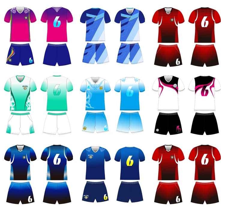 Custom Volleyball Sport Uniform Jersey Set men Women T-shirt Basketball Soccer Volleyball Jersey