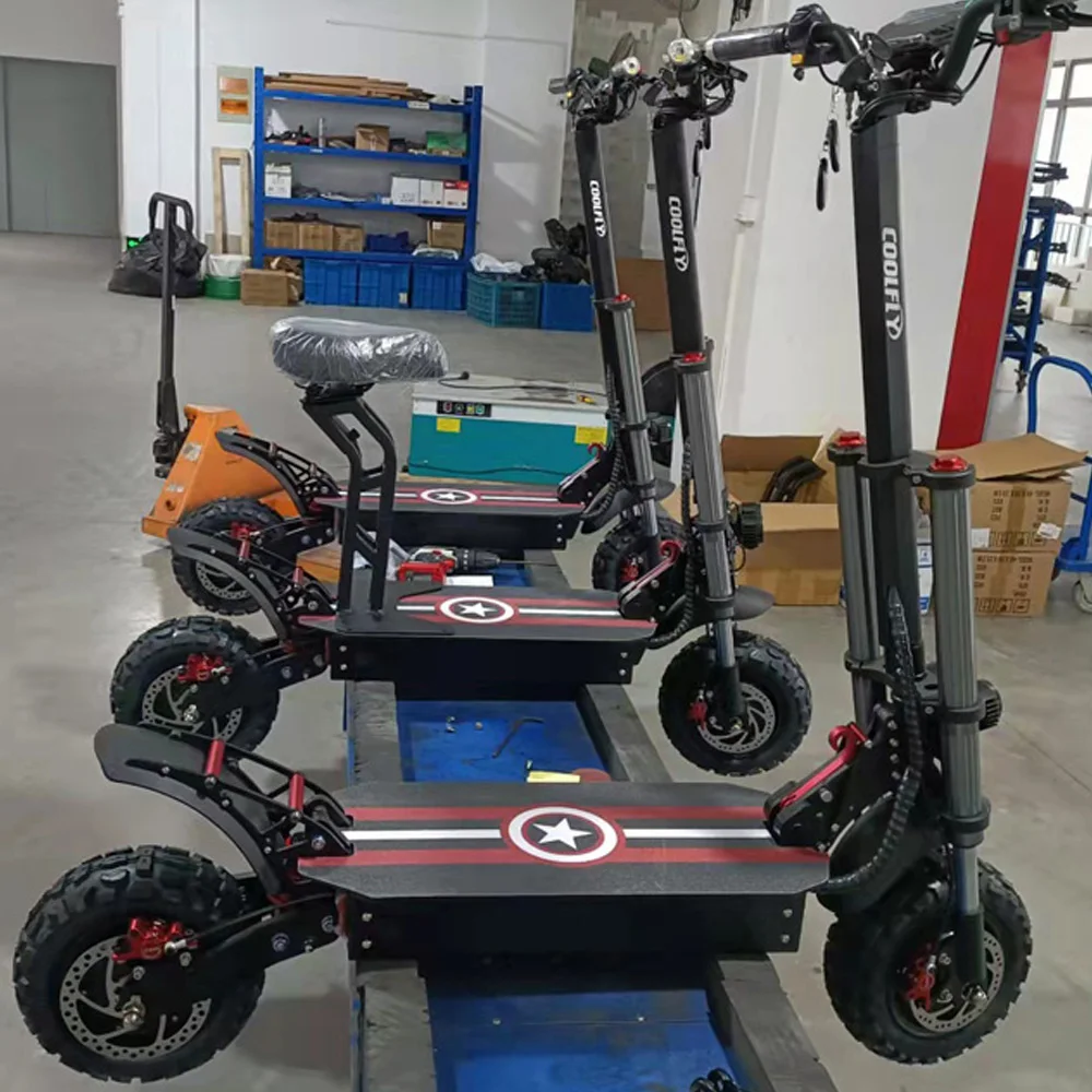 Chinese Best 2 Wheel Scooter 60v 2400w 3200w Dual Motor Folding off Road Tire Electric Scooter for Adults