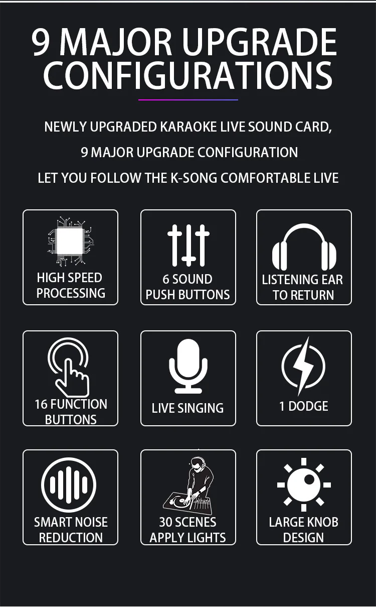 Live streaming equipment V8 Podcast Mixer Live sound card for mobile phone vlog Recording