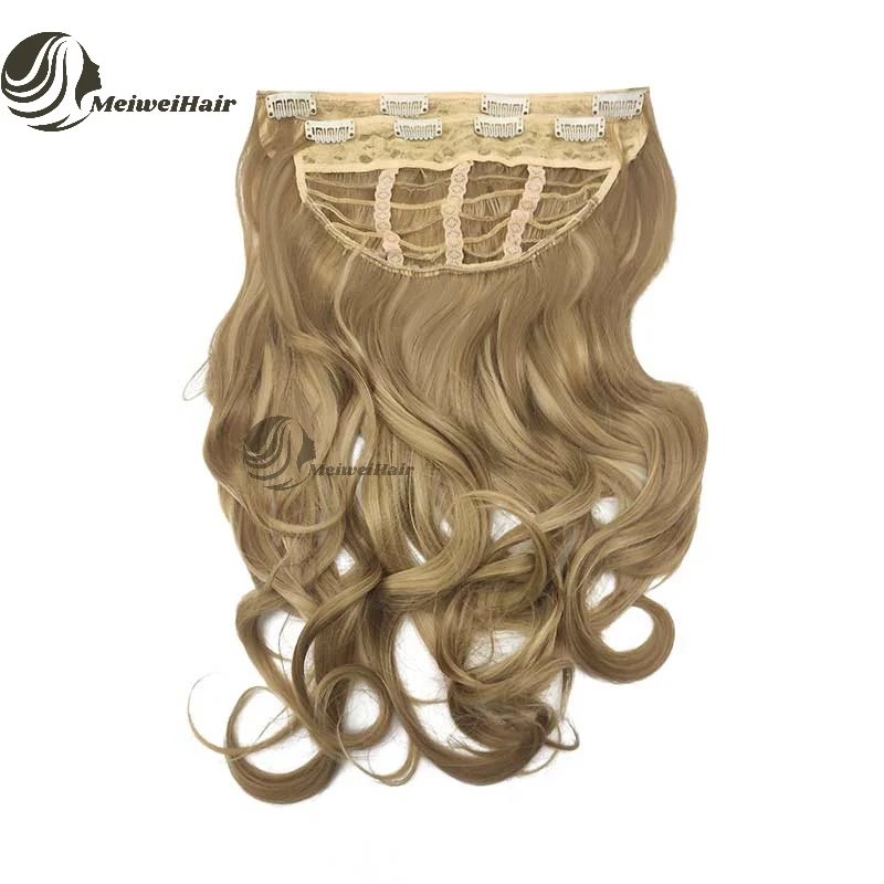 
Easy Using Clip-in curly Deep Wave Synthetic Double Seamless Clip ins Hair Extensions for Black Women 