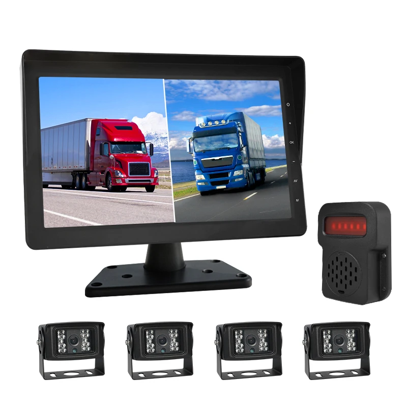 ZYX OEM 10 inch Car video Multimedia Portable player touch Screen Truck Mirror With  Monitor Camera