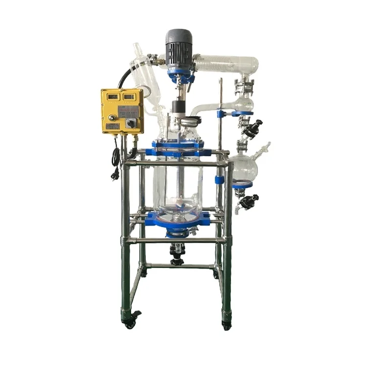 pilot plant reactor Fully Customizable Fast Delivery 10L 50L 100L 200L Explosion-proof Double jacketed glass reactor