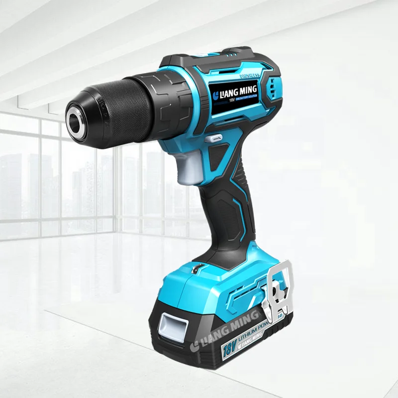 Electric Power 18V Battery Cordless Brushless Impact Drill for Metal Concrete Press Tool set model CD-B1218