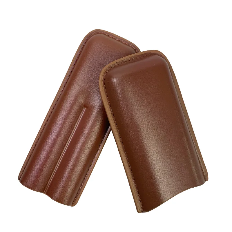 Leather Cigar Case Holster Mini Travel Cigarette Storage Bag Smoke Cigarette Accessories