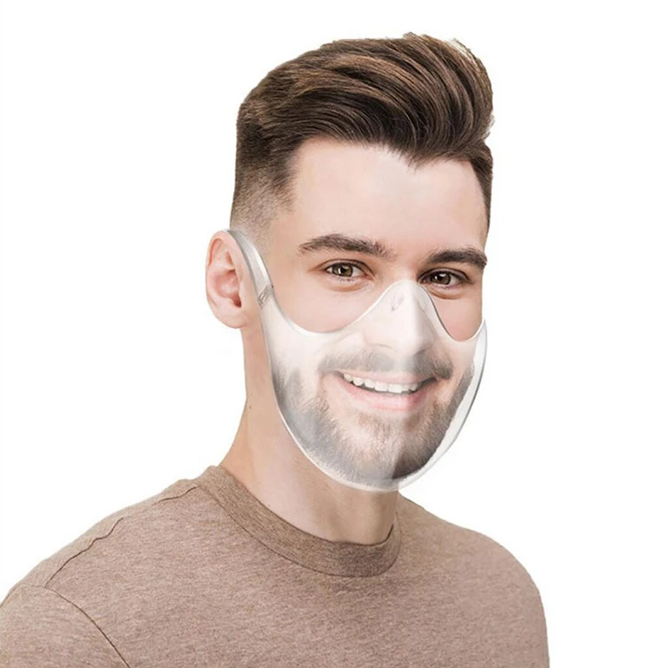  Mascarilla de seguridad Masque reutilizable silicona mascarilla facial transparente protectora higienica Silikonowa