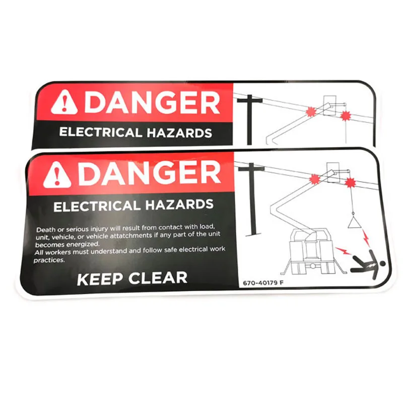 Custom Safety Sign Sticker Warning Vinyl Sticker Danger Sticker For Pipes Equipment Industrial Surface Electronic Shelf