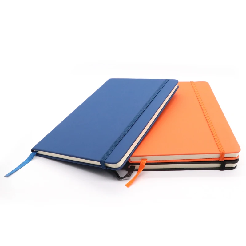 2023 Hot Selling  Free Sample Cheap Promotional Hardcover A5 Size Pu Leather  Notebook With Customize Logo