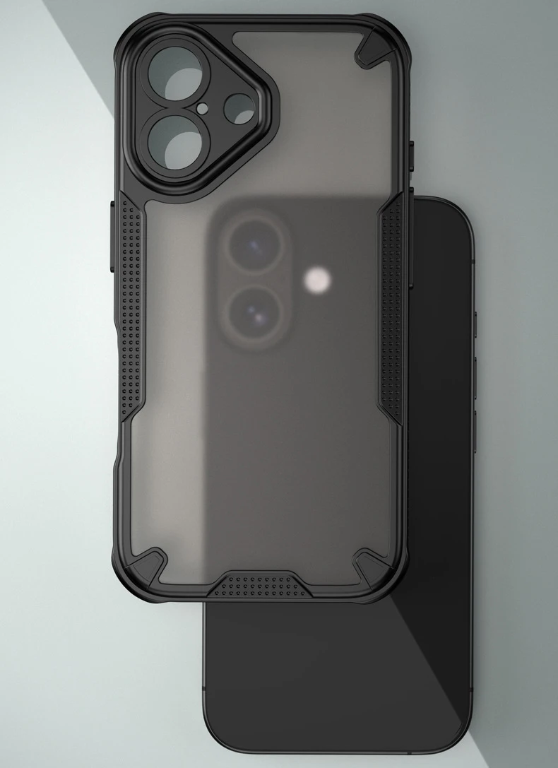 Antislip Rugged Shockproof Frosted PC Back Cover Phone Case for iPhone 16 Plus 15 14 13 12 Pro Custom Support