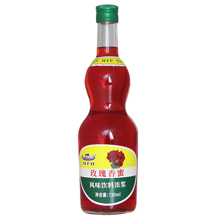 Rose flavor 730ML flavored Mixology concentrate fruit dew milk tea syrup raw materials bubble tea ingredients