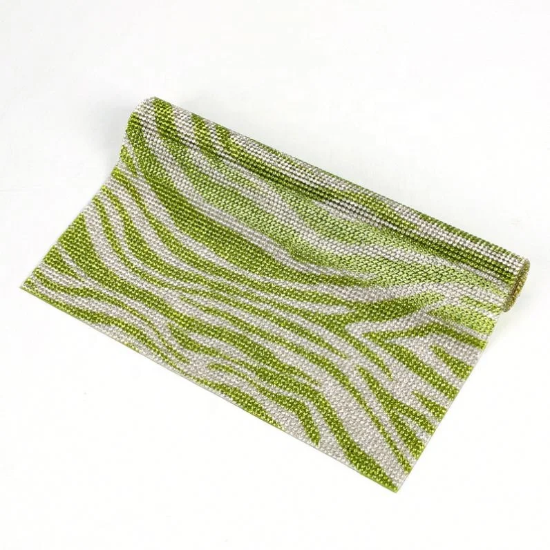 25*40Cm Adhesive Rhinestone Mesh Sheets ,Hot Fix Crystal Rhinestone Mesh Trimming