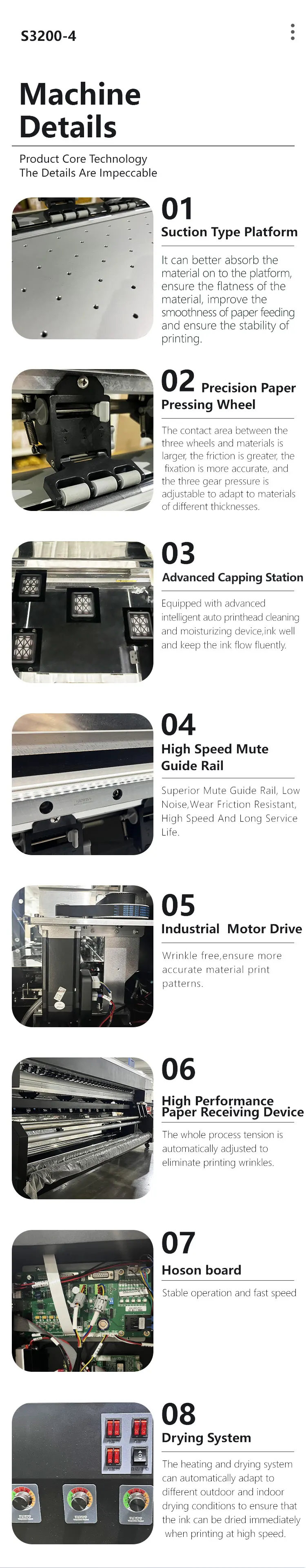 Audley S3200 Digital Inkjet Printer 3.2m Large Format Eco-Solvent Vinyl Indoor Outdoor Use 3200mm Print Head CE Certified New