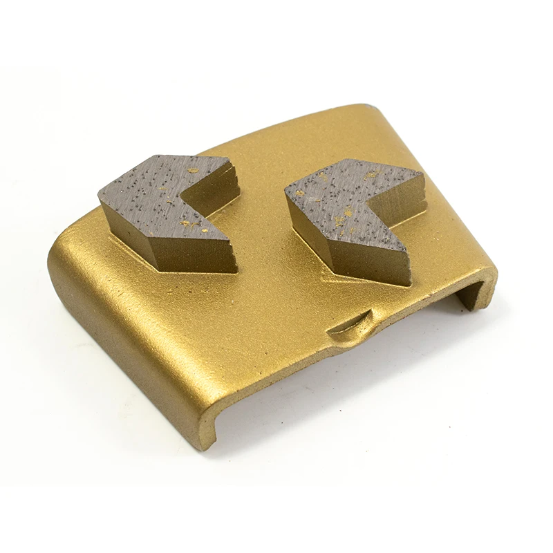 Somebetter Diamond Shoes with Double Arrow Segments Concrete Grinding Diamond Shoes for HTC floor grinder