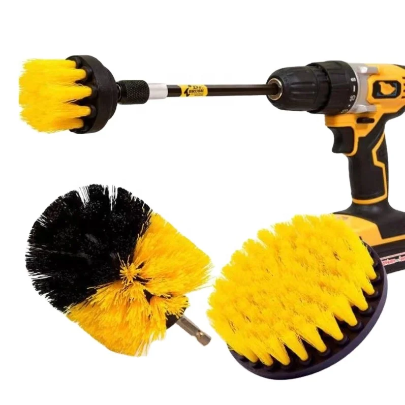 Drill Cleaning Brush Kit Brush Car Washing Kit Tool Brush Drill  for Bathroom Household Cleaning