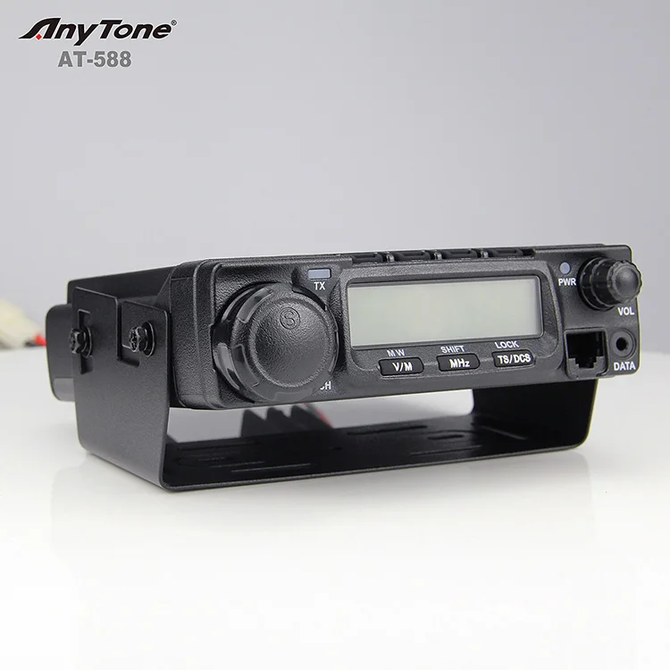 Anytone AT-588 UHF Mobile Radio High power 60W 136-174Mhz 400-490Mhz 2 way radio BF
