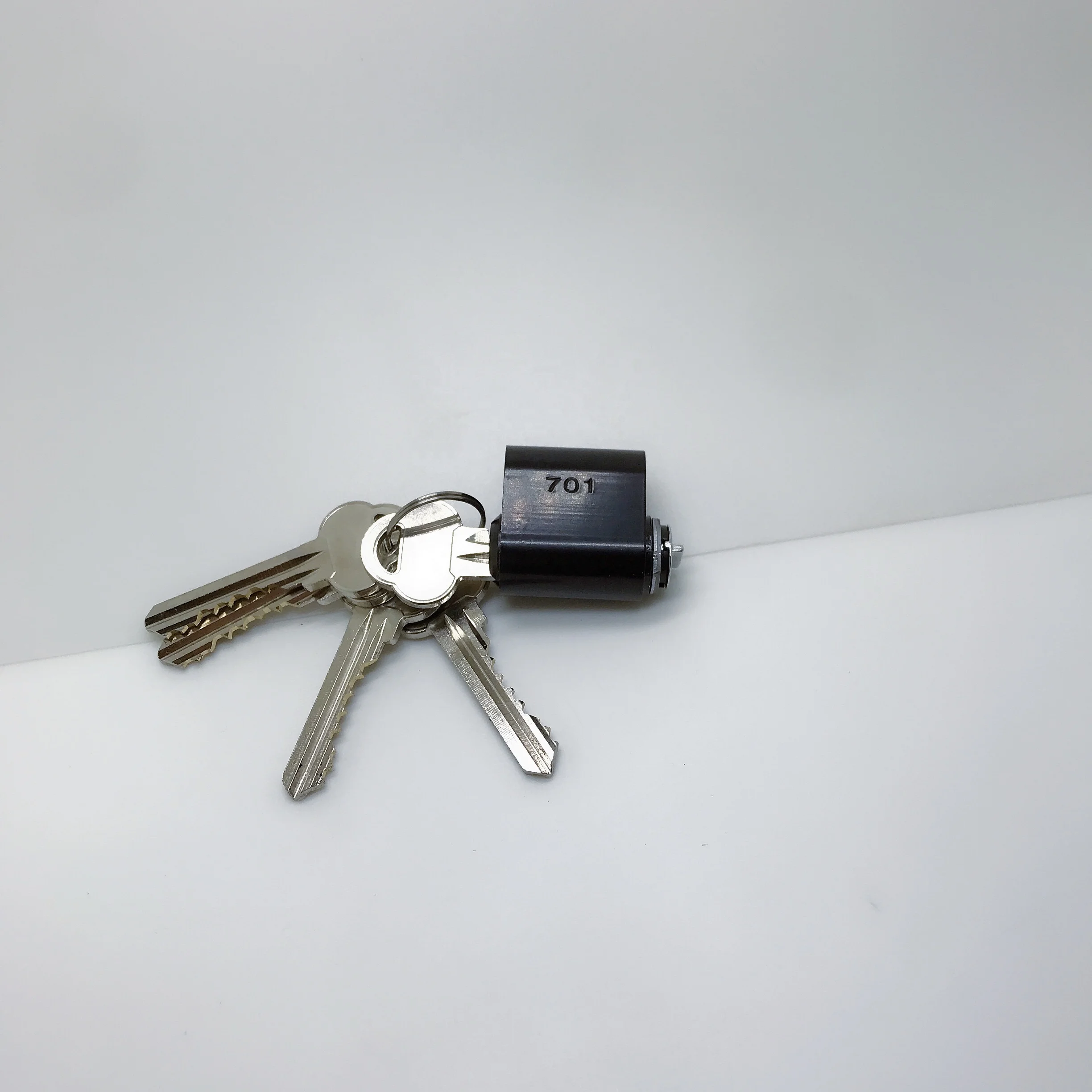 High Quality  Satin Chrome black 31mm Solid Brass Big Oval Half Lock Cylinder Northern Europe