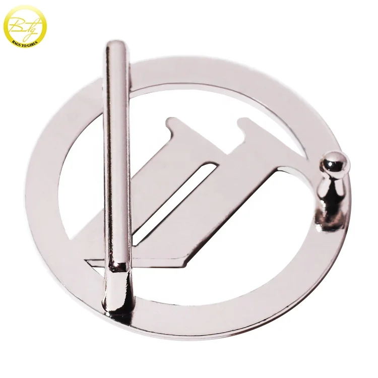 High Quality Brand Letter logo Belt Buckles Die Casting Waist Hardware Adjustable Metal Strap Clip Buckle for Leather Crafts