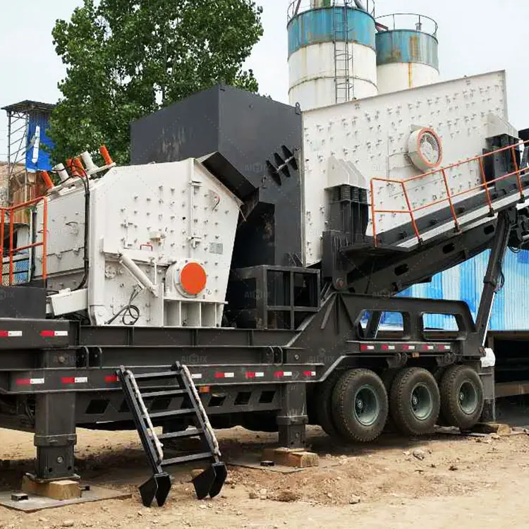 3in 1 Portable Mobile Impact Jaw Rock Stone Crushing and Screening Plant