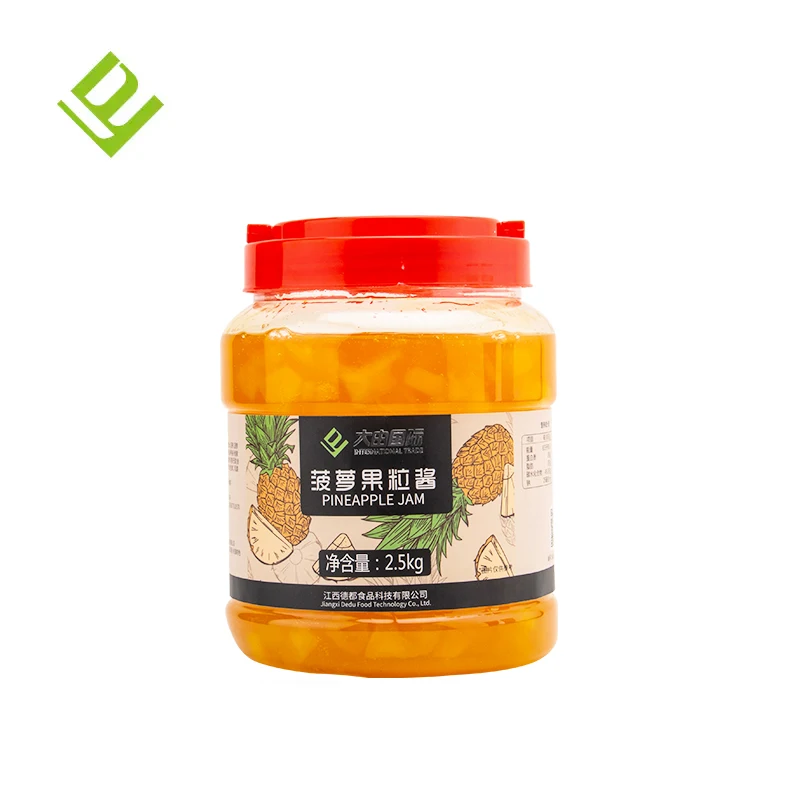 
High quality Sweet taste fresh fruit pulpy best selling pineapple jam/sauce pineapple fruit sauce 