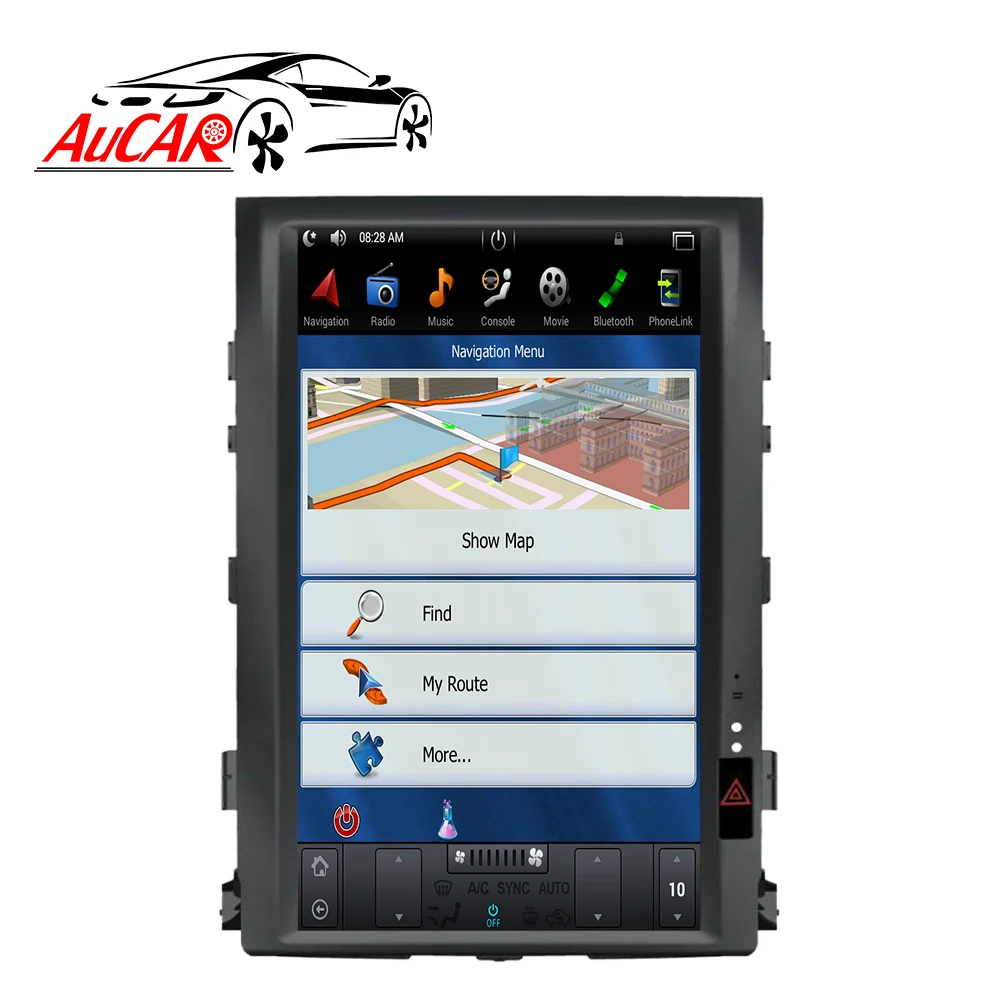  Автомагнитола AuCAR вертикальная 16 дюймов Android 9 для Toyota Land Cruiser