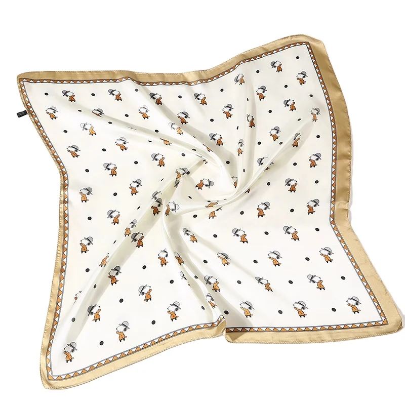 
100% polyester silk feeling satin scarf gift set 