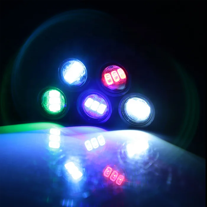 3W 12V White Red Green Blue Yellow Mini Size Motorcycle Grill Strobe Light car LED Flashing Eagle Eye Lamp