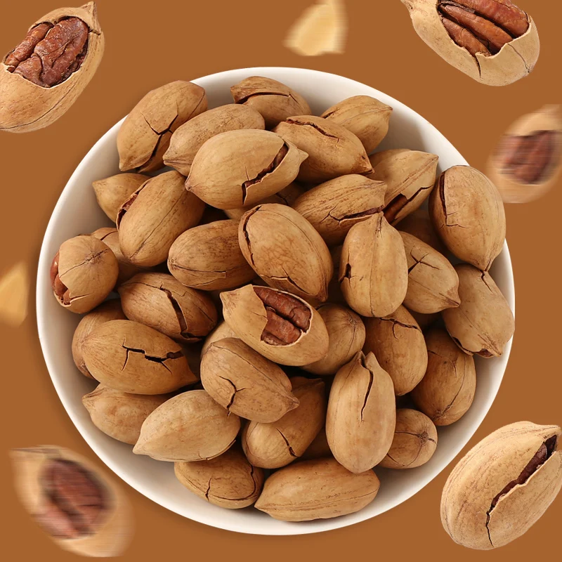 New Crop Factory Supply Quality roasted baked salted Pecan nuts with shell for export