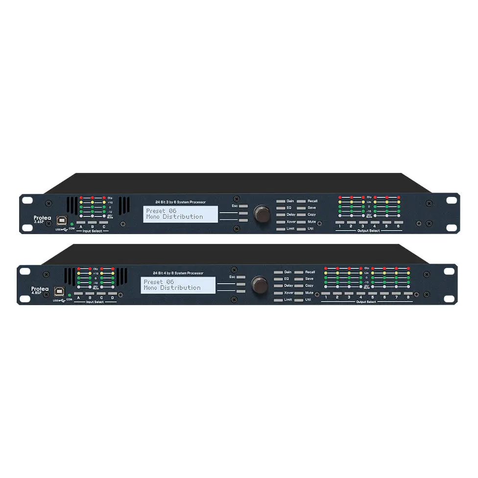 Professional Sound System 4.8 SP Digital Speaker Processor with 4 Input, 8 Output