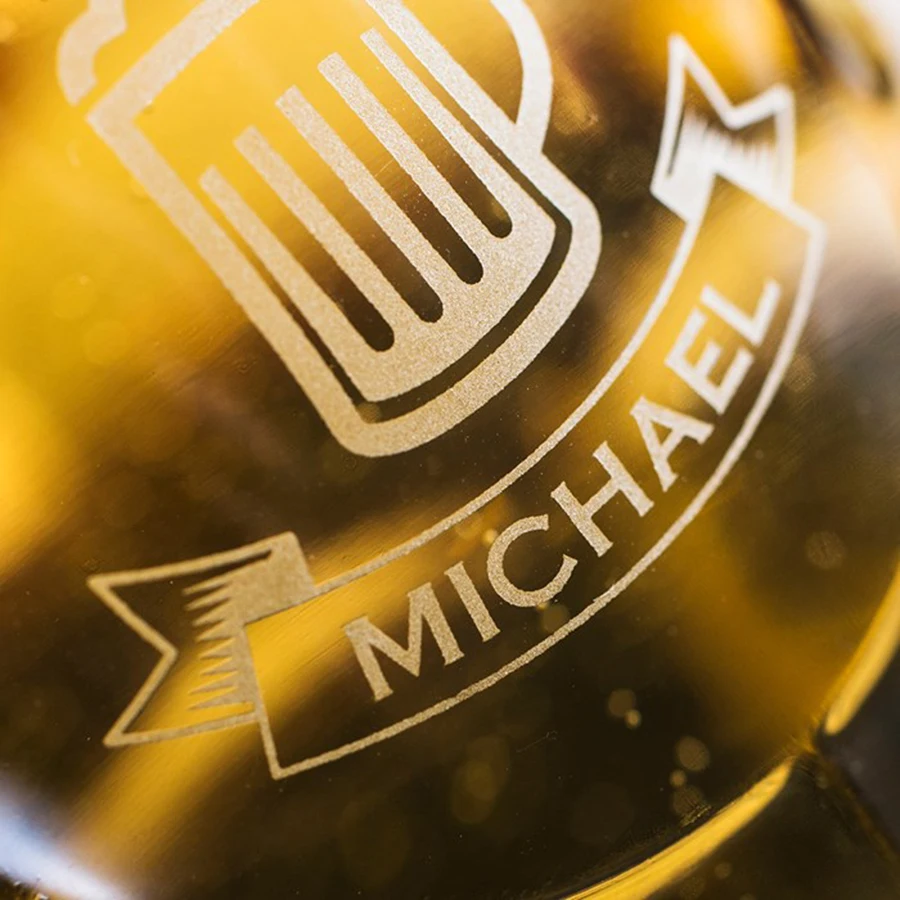 600ml Personalised Dimple Pint Glass Beer Mug with OEM logo