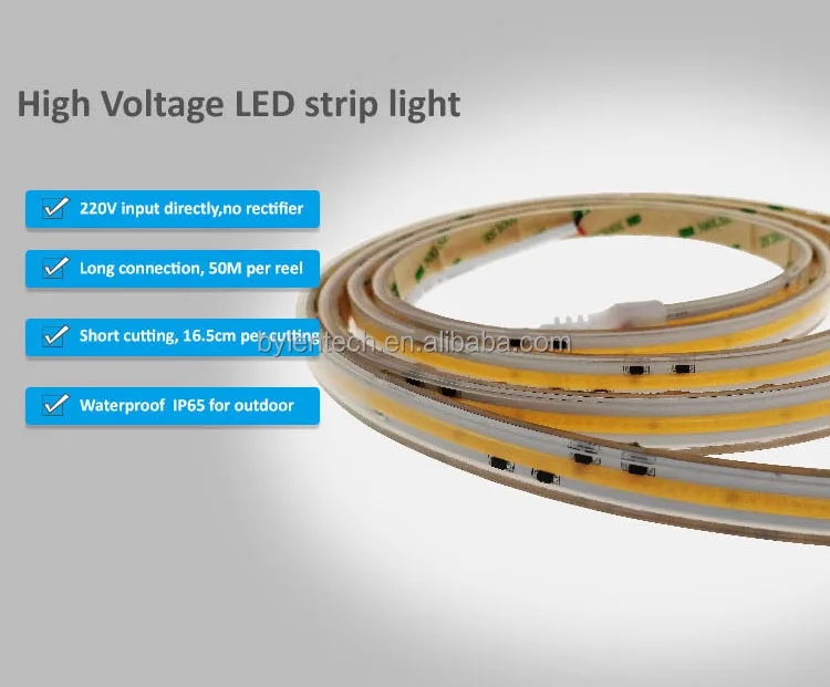 Inbylen индивидуальная Светодиодная лента Cob 220 В 50 м 3000k 4000k 6000k cob