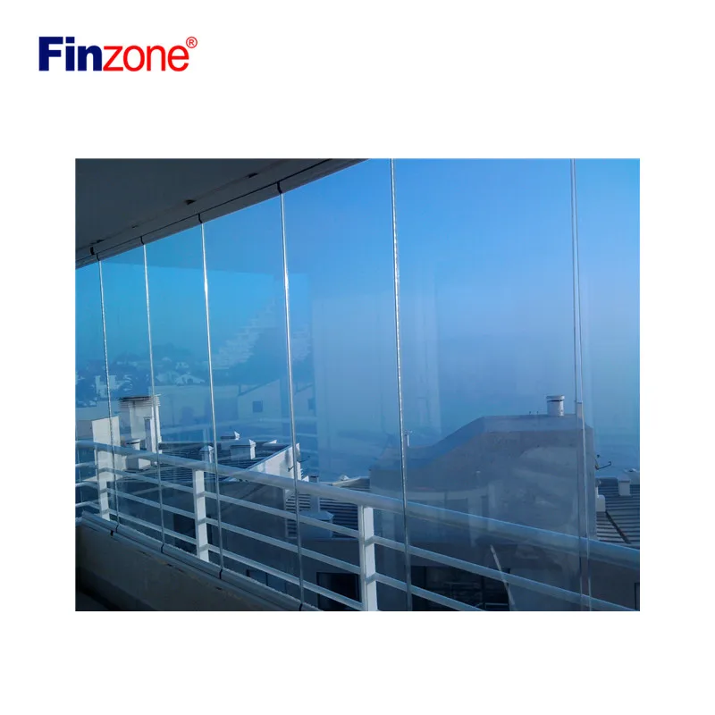 frameless glass stacking windows sliding separately transparent folding windows for balcony glazing
