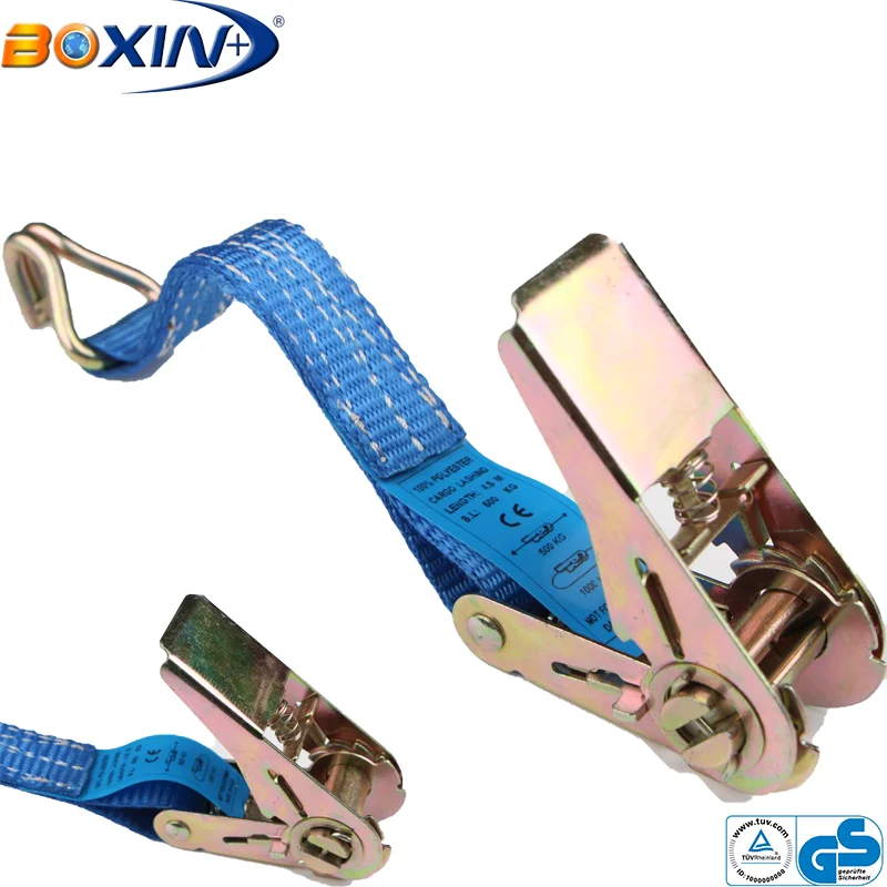 Polyester Belt Material Cargo Lashing Strap Ratchet Tie Down