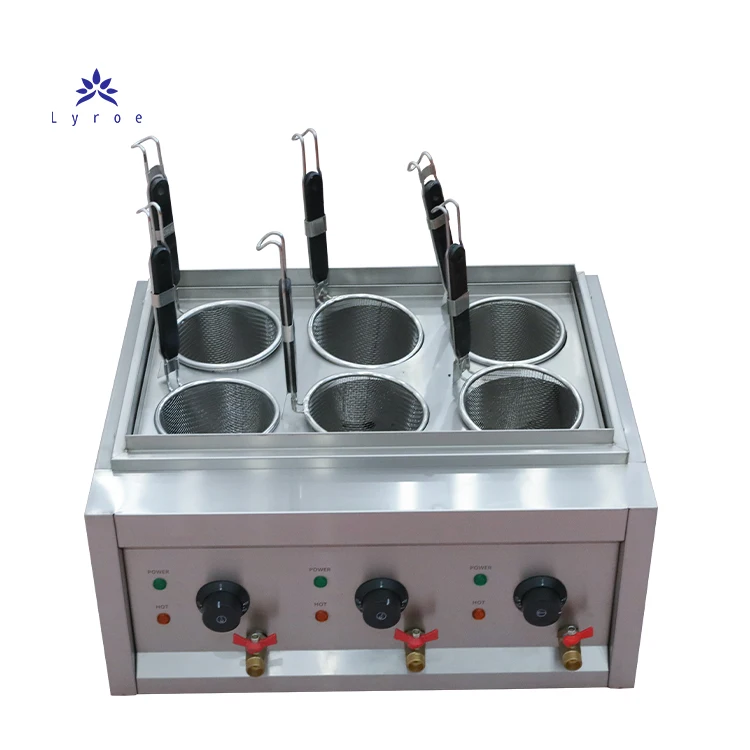 Настольная нержавеющая сталь коммерческая кухня с 6 головками острая Горячая кастрюля фритюрница машина для вареной лапши