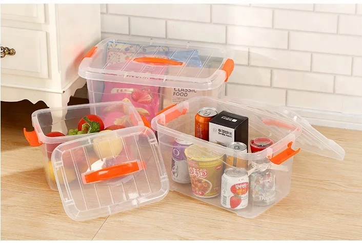 Plastic Manufacturers Large Container Plastic Storage Box Transparent Plastic Storage Box With Wheels