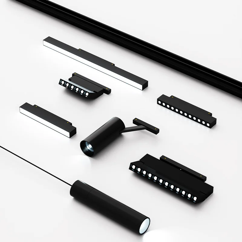 Magnetic 48VDC Spot Lighting Kits Magnet grille spot lighting 6w 12w 24w 30w 60w linear flood magnetic lighting 300 600 900mm