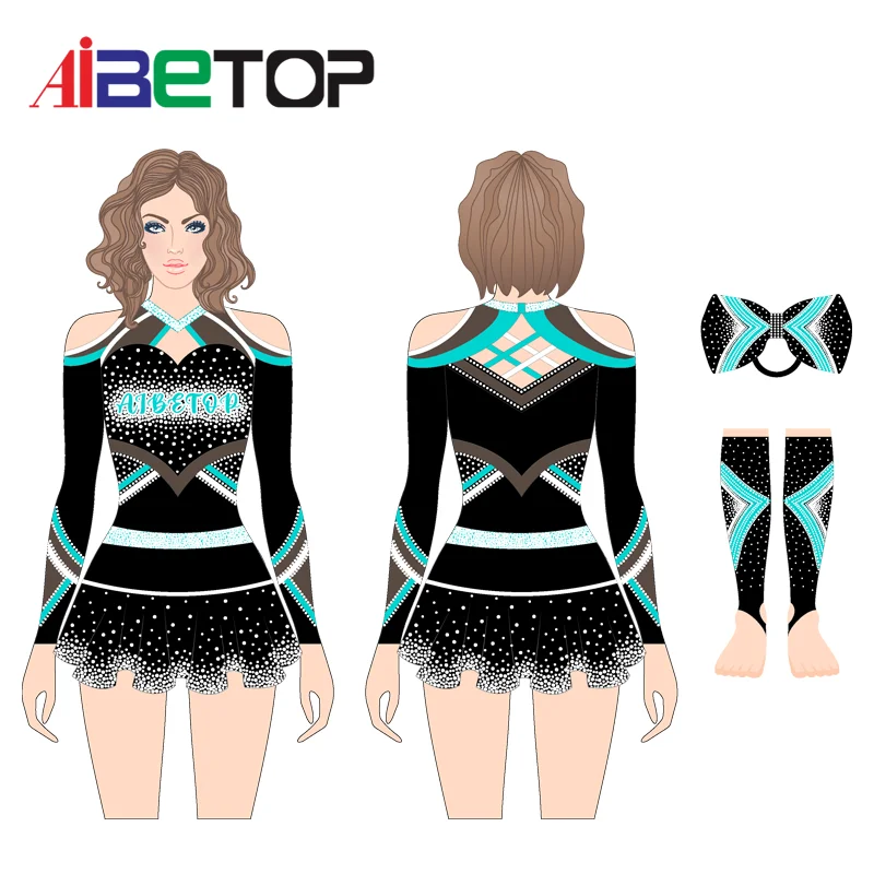 Custom Design Your Own Factory Price Cheerleader Outfit High Quality Cheerleading Crop Tops Shorts For Girls
