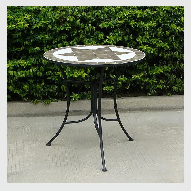 
Cheap Price Nice Unique Design Round Mosaic Folding Outdoor Table For Home Backyard 