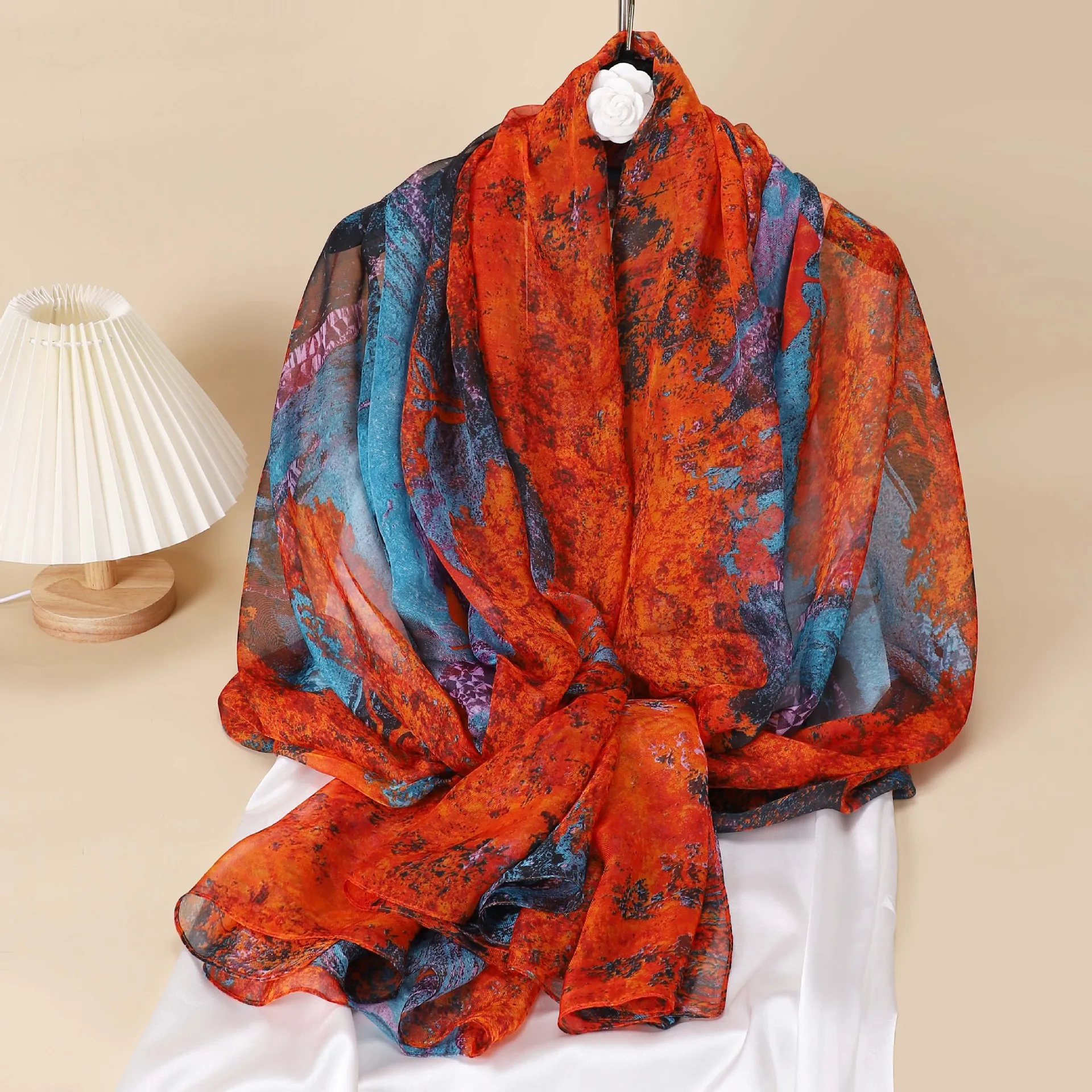 Low Moq Super Soft Eco Friendly Custom Print 100% Natural Bamboo Scarf Shawl foulards ethnic scarves & shawls foulard en coton