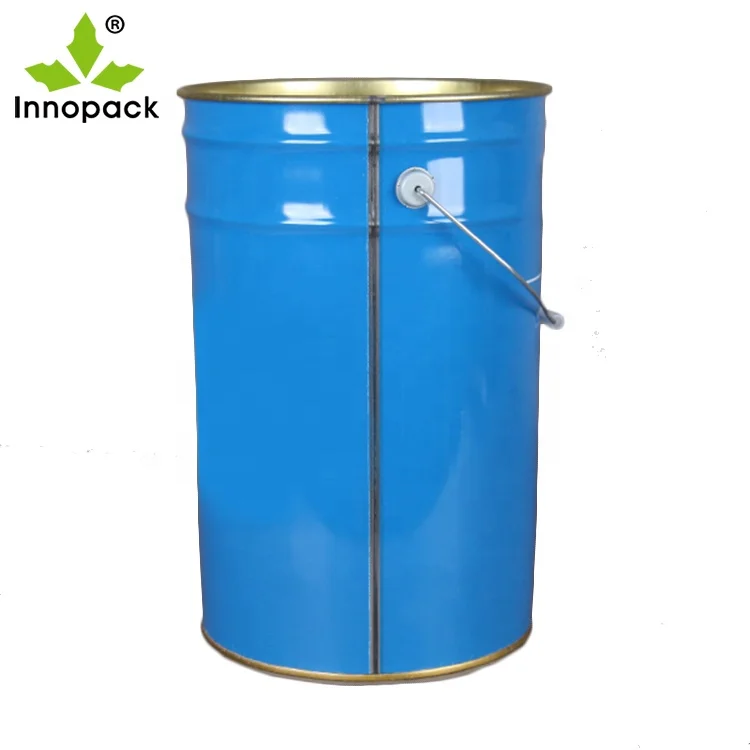 UN 25L round metal pail bucket barrel drums manufacture empty tin paint pail and steel drums