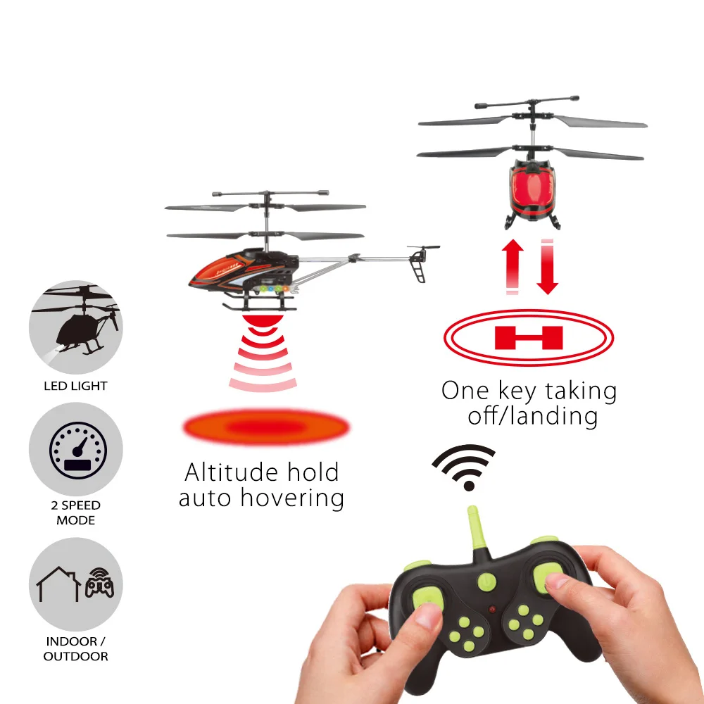 Remote Control Helicopter For Kids Adult R/c  Flying Toy Aircraft With Auto Hovering