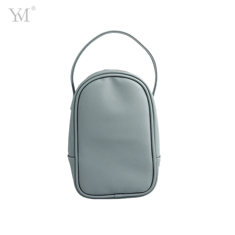 Wash toilet cosmetic bag with leather handle pouch for cosmetics beauty storage case bag